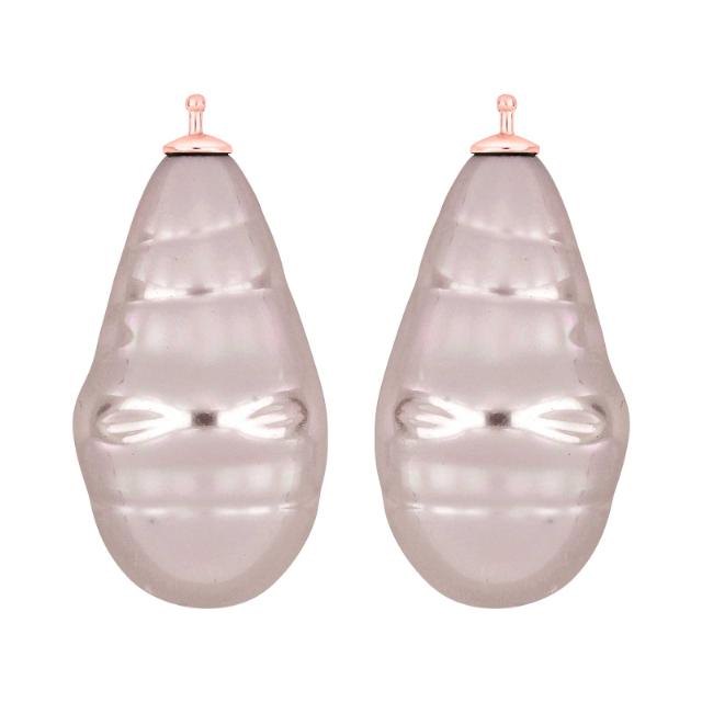 Mallorca perle barok farve13 m/rfg sølv - par