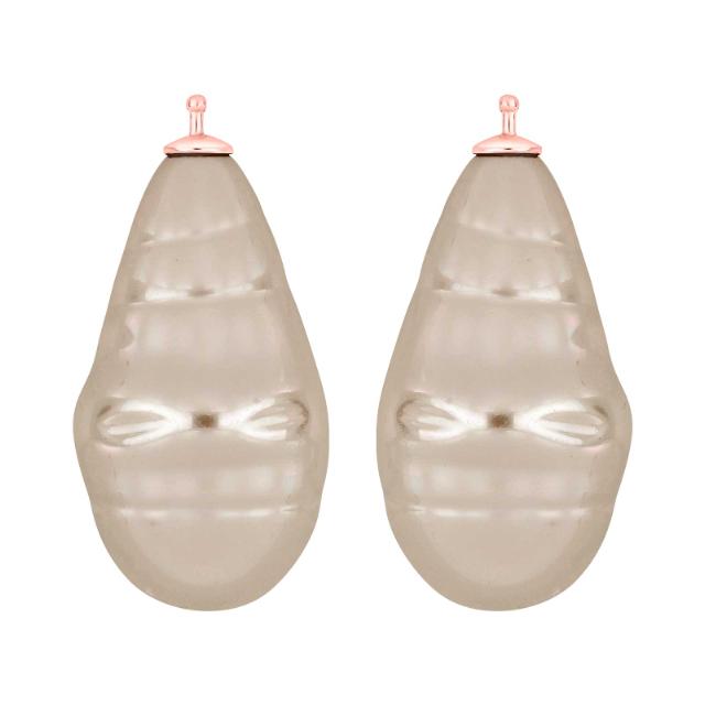 Mallorca perle barok farve73 m/rfg sølv - par