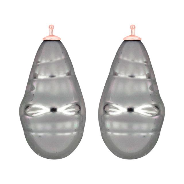 Mallorca perle barok farve93 m/rfg sølv - par