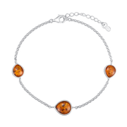 Sølv armbånd med rav 25165991