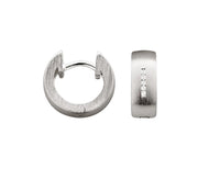 Sterling sølv creol mat, dia.er 0,05ct W-SI