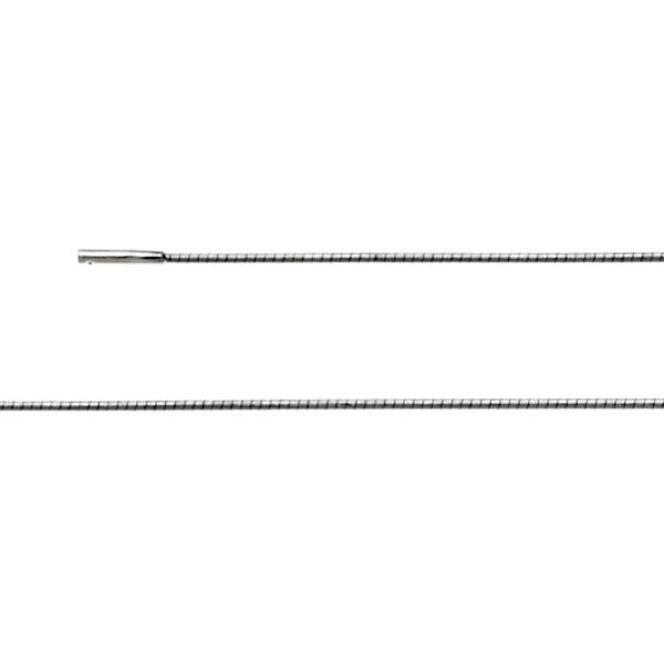 Sterling sølv Omega Tonda bajonetlås 1,2mm, mat 42cm