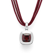 Sterling sølvVedhæng blank, Granat 1.30ct