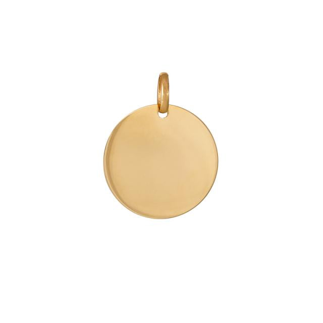14kt. guldvedhæng plade 18mm
