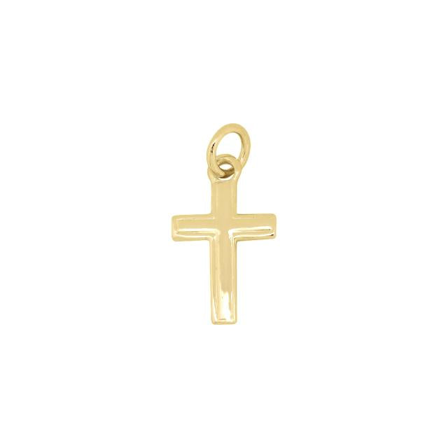 8kt. guldkors 14mm