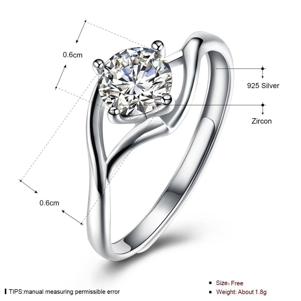 Sølv ring med zirconia sten