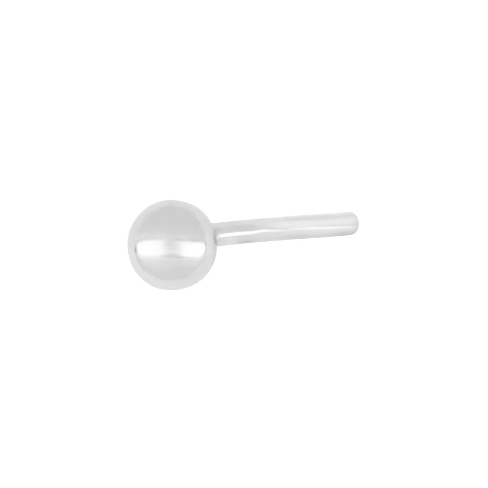 SON rhod. sølvørestik kugle 3mm 1 stk.