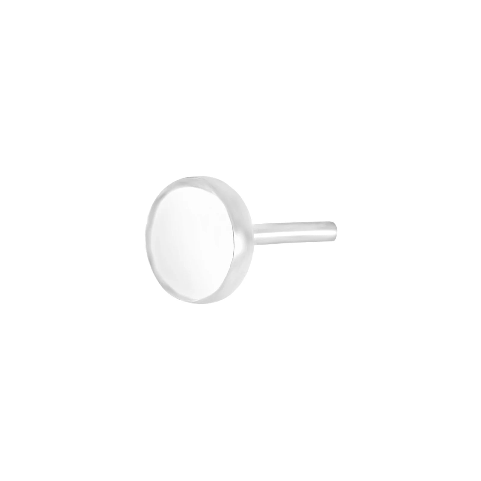 SON rhod. sølvørestik plade 5mm 1 stk.