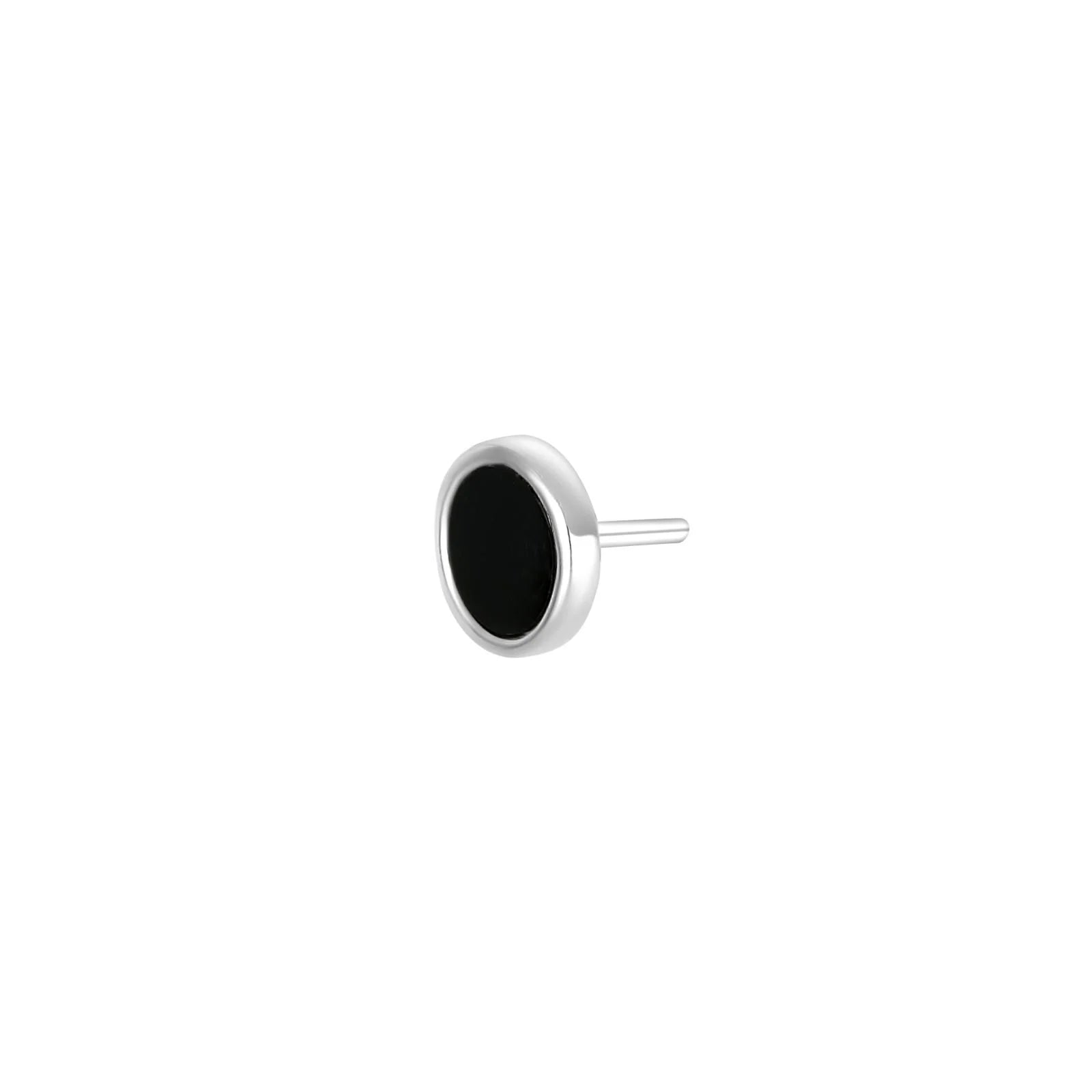SON Rhd. sølv ørestik med onyx 1 stk.