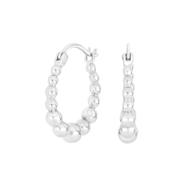 Rhd. sølv creoler PANZER52 20mm