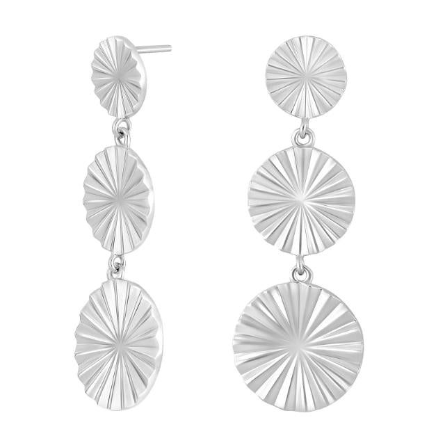 Rhd. sølv ørehængere cirkel ACTOR52
