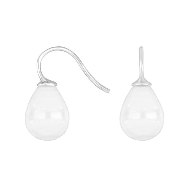 Rosafor sølvøreh m/kvartsglas facetteret farve25
