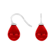 Rosafor sølvøreh m/kvartsglas facetteret farve25
