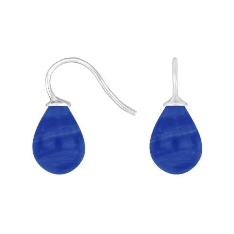 Rosafor sølvøreh m/kvartsglas facetteret farve25
