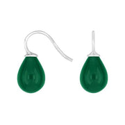 Rosafor sølvøreh m/kvartsglas facetteret farve25
