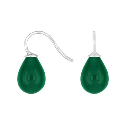 Rosafor sølvøreh m/kvartsglas facetteret farve25
