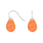 Rosafor sølvøreh m/kvartsglas facetteret farve25
