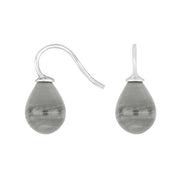 Rosafor sølvøreh m/kvartsglas facetteret farve25
