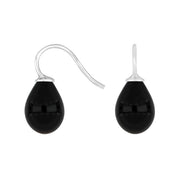 Rosafor sølvøreh m/kvartsglas facetteret farve25
