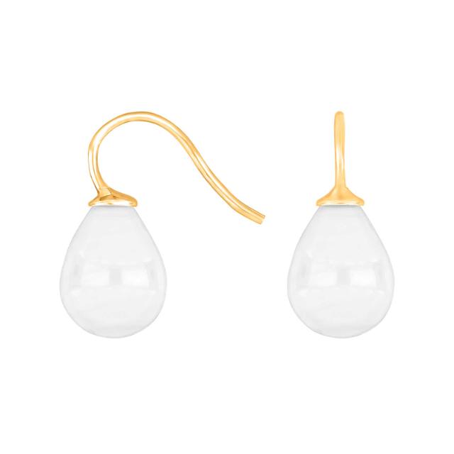 Rosafor sølvøreh m/kvartsglas facetteret farve25
