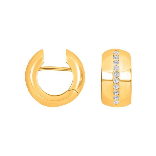 Forg. sølv system-creoler m/cz Lola 16x8mm
