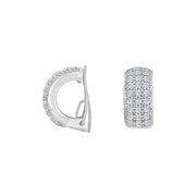 Rhod. sølv system-clips m/cz Kate 15x8mm