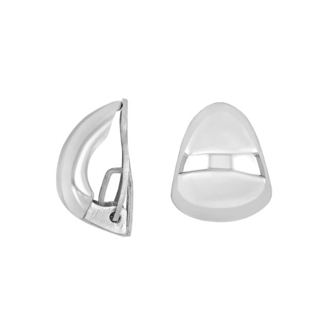 Rhod. sølv system-clips Eva 15x13mm