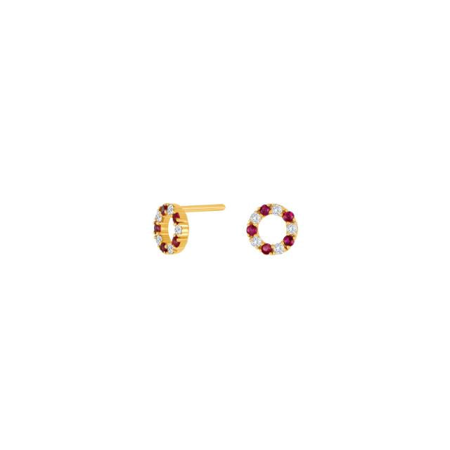14kt. guldørestikker m. 0,02ct TW/SI