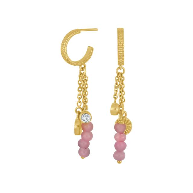 Rhod. sølvørehænger m/ferskvandsperle