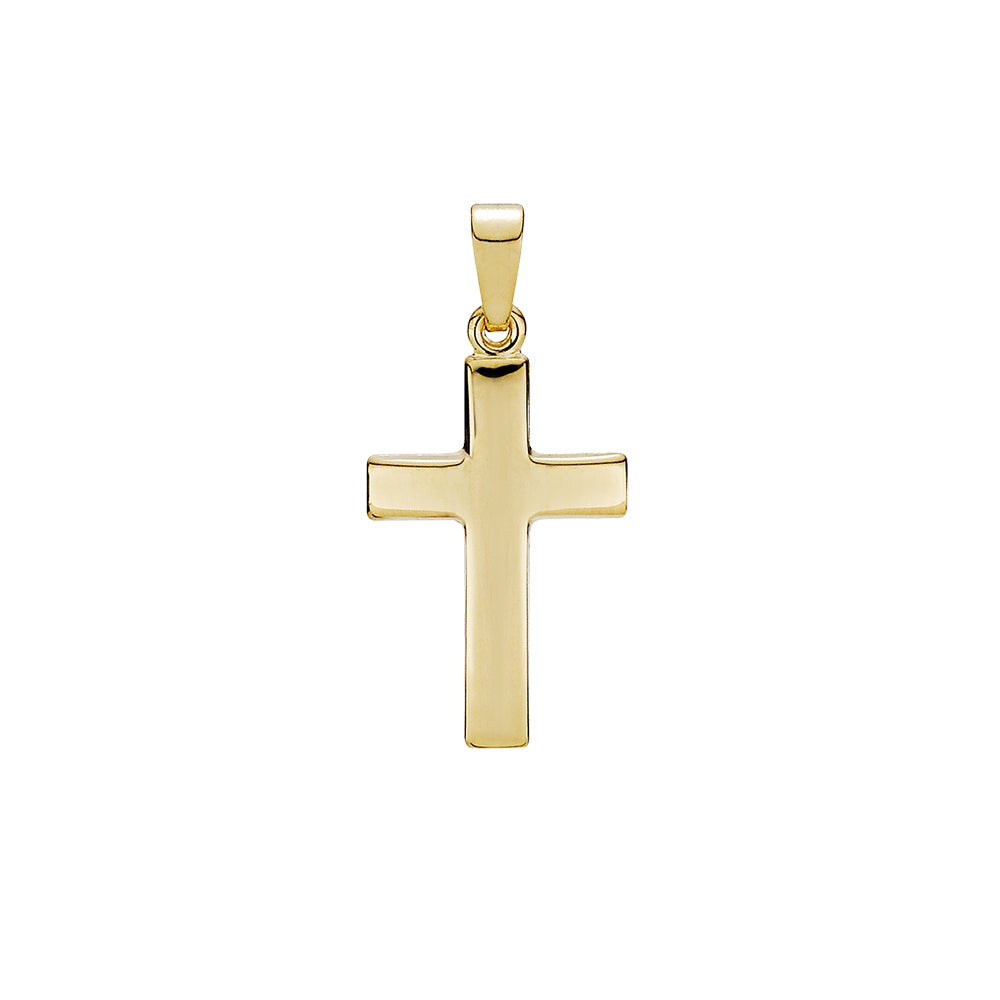 Kors vedhæng i 8 karat guld, blank 18x12 mm