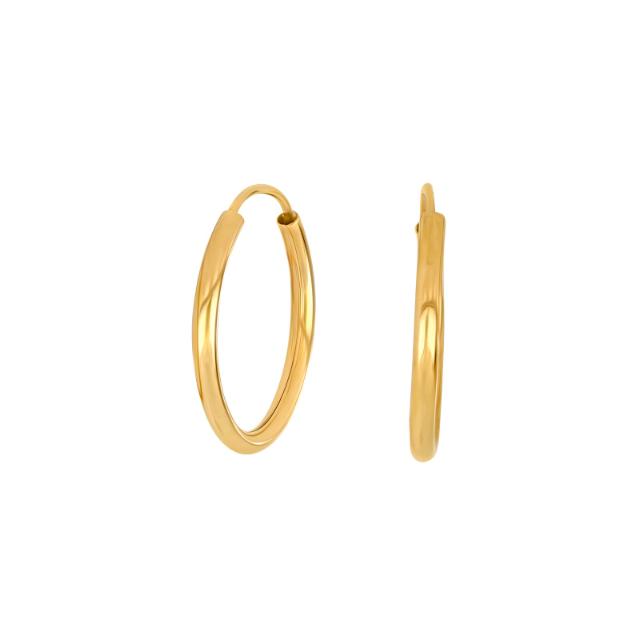 8kt. guldcreoler oval 20x2mm