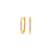 8kt. guldcreoler oval m/cz
