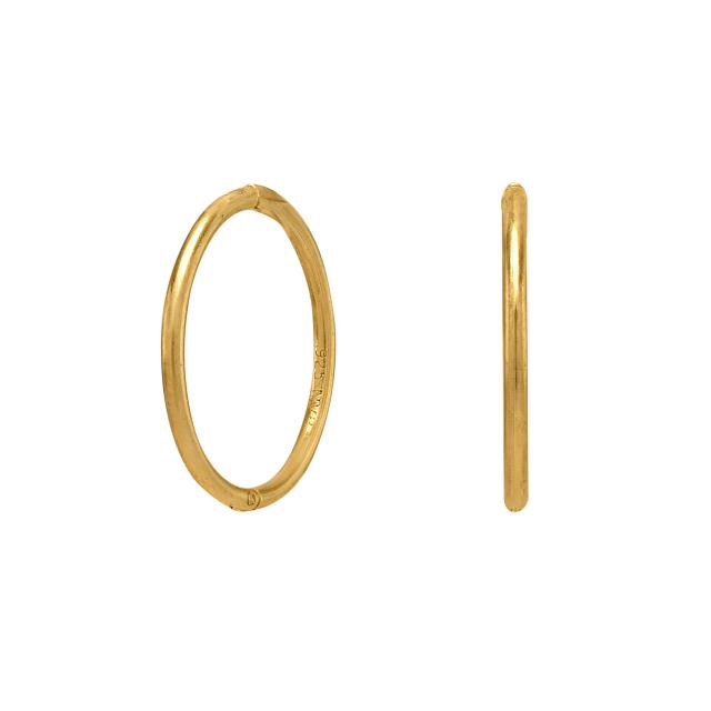 Forgyldt sølv creol 30mm HOOPS52