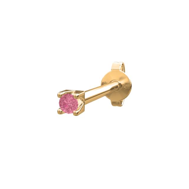 HEART 14kt. guldørestikker m/dia. 0.06ct W/SI