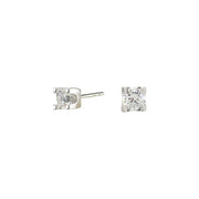 Rhd. sølv øreringe 4 grabber med 4,5mm cz