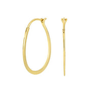 8kt. Guld oval creol 20*30mm