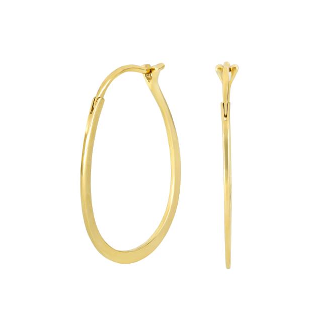 8kt. Guld oval creol 20*30mm
