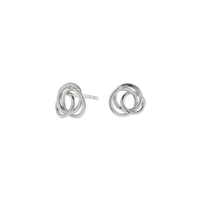 14kt. hvidguldsørestikker m/dia. 0.020ct. W/SI