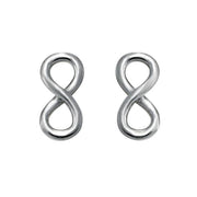 Rhod. sølvørestik ETERNITY52, uendelighedstegn
