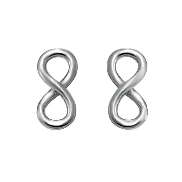 Rhod. sølvørestik ETERNITY52, uendelighedstegn
