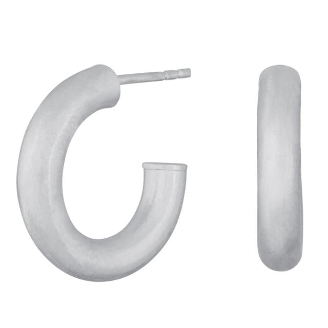 Rhod. sølvørehænger m/ferskvandsperle