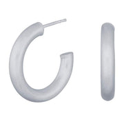 Rhod. sølvørehænger m/ferskvandsperle