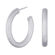 Rhod. sølvørehænger m/ferskvandsperle