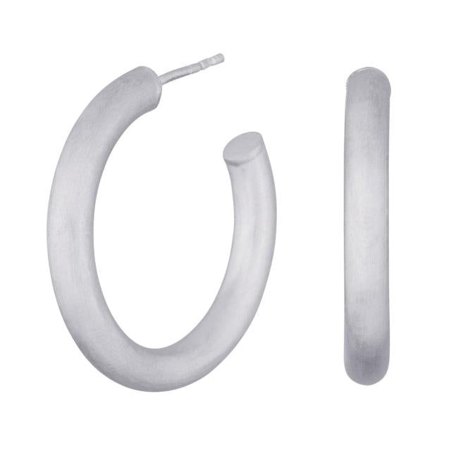 Rhod. sølvørehænger m/ferskvandsperle