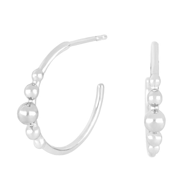 Rhod. sølvørehænger m/ferskvandsperle