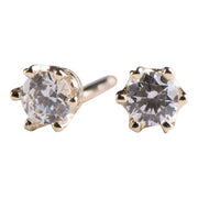 HEART 14kt. guldørestikker m/dia. 0.06ct W/SI