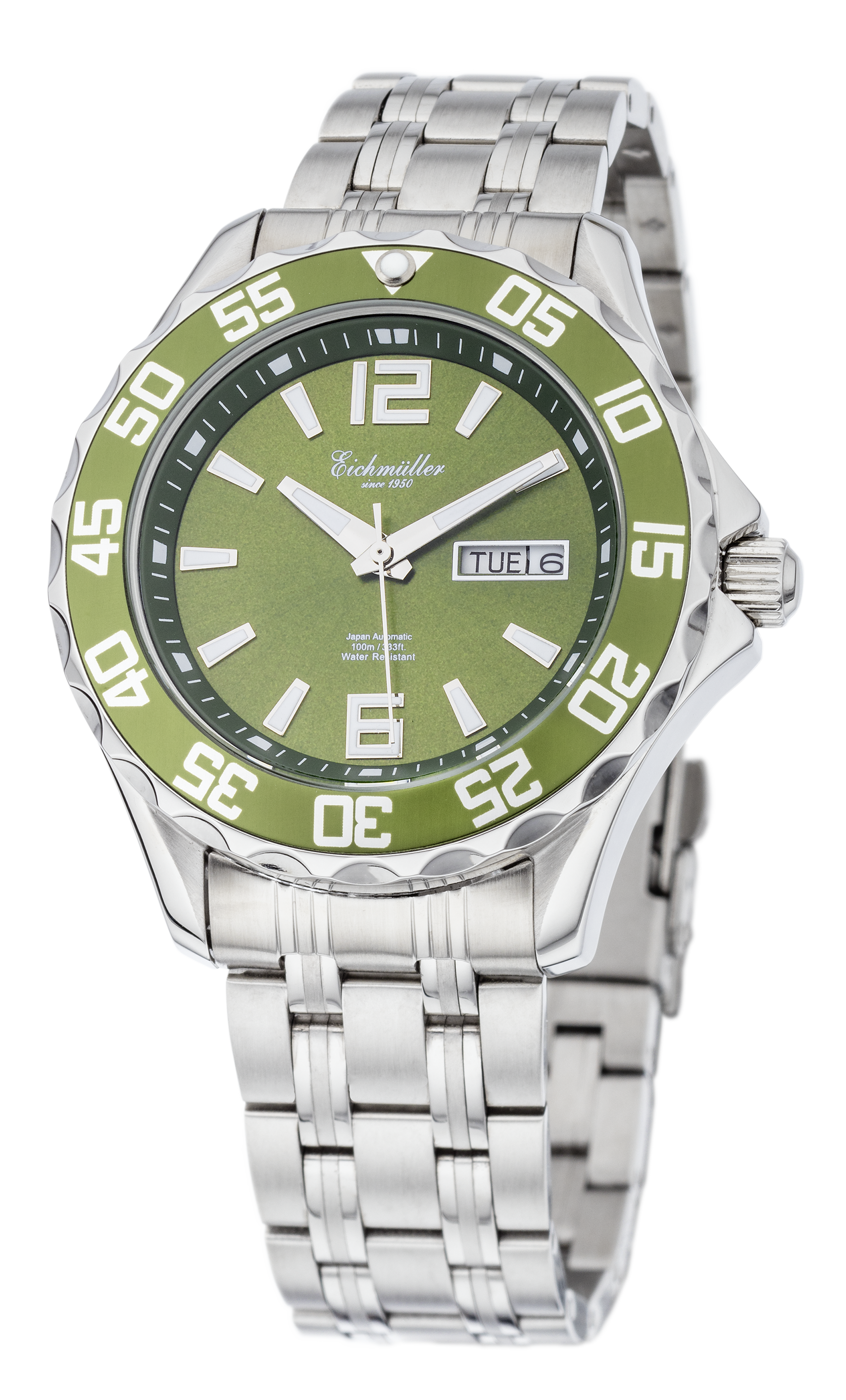 Herreur med lænke og grøn urskive - 40 mm