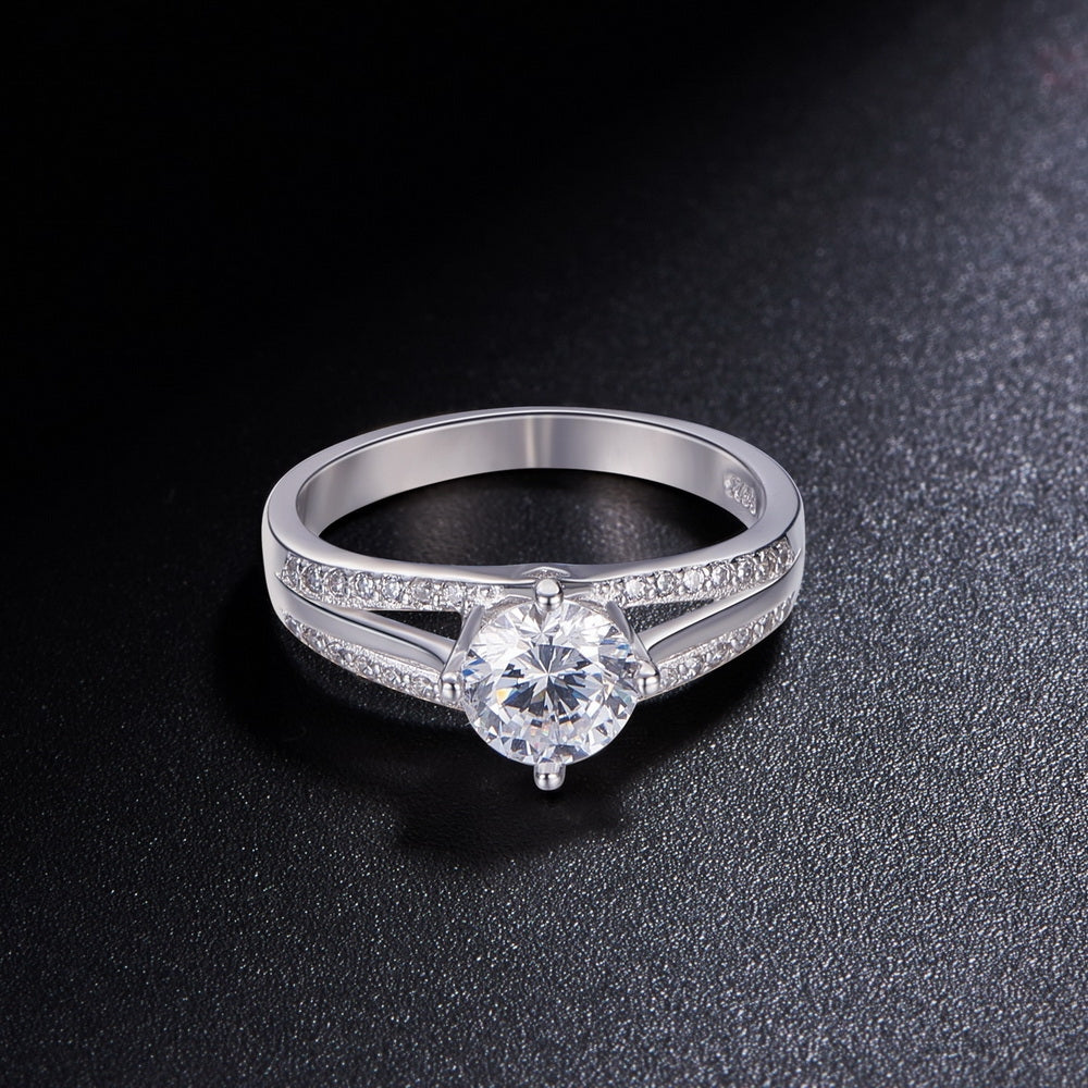 Sølv ring med zirconia sten