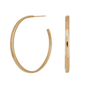 8kt. guldhalvcreoler 32mm