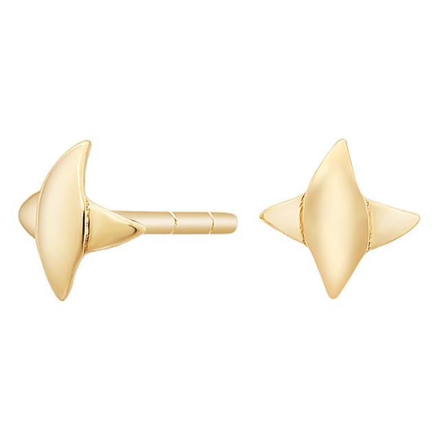 8kt. guldørestikker i 4 grabber m/4,5mm cz